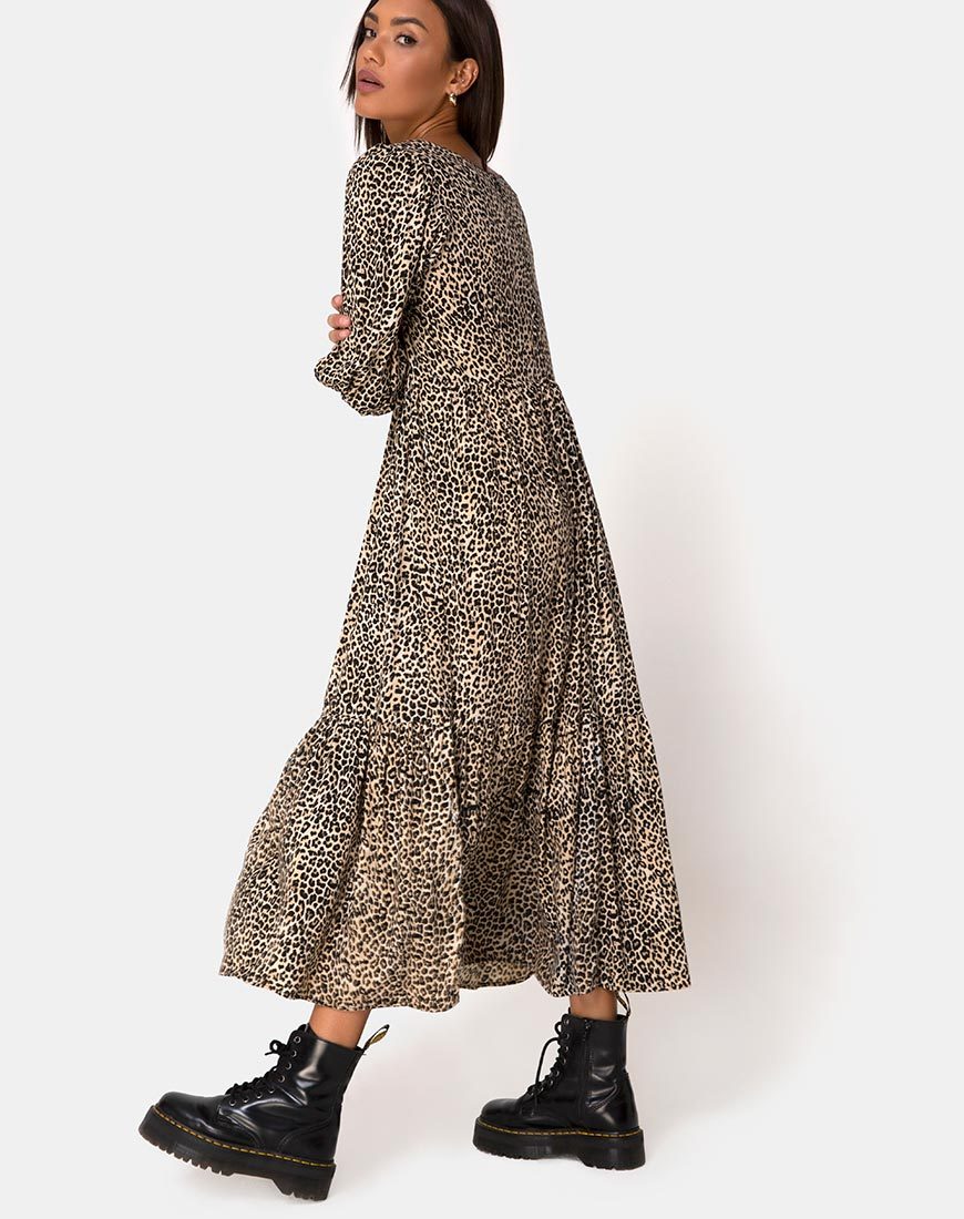 Abito Ellery in Rar Leopard Brown