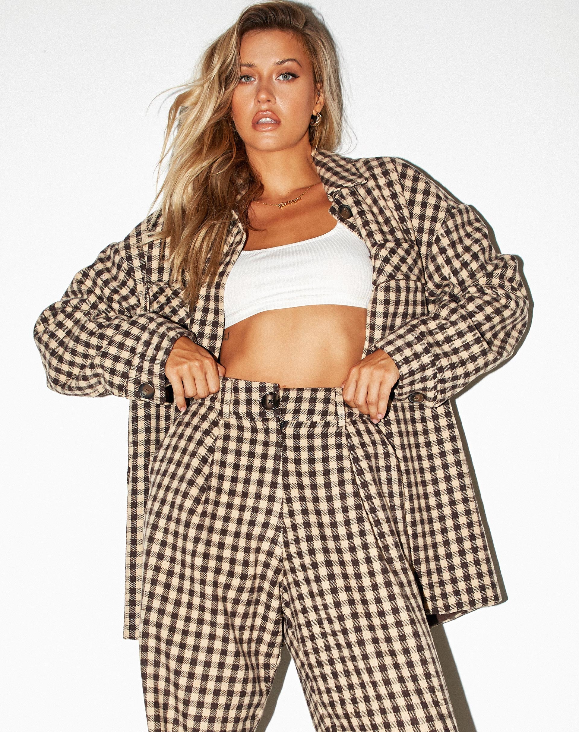 Immagine di Marcella Shirt in Tan Black Gingham