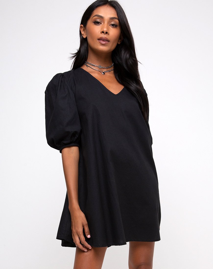 Elna Babydoll Dress nero