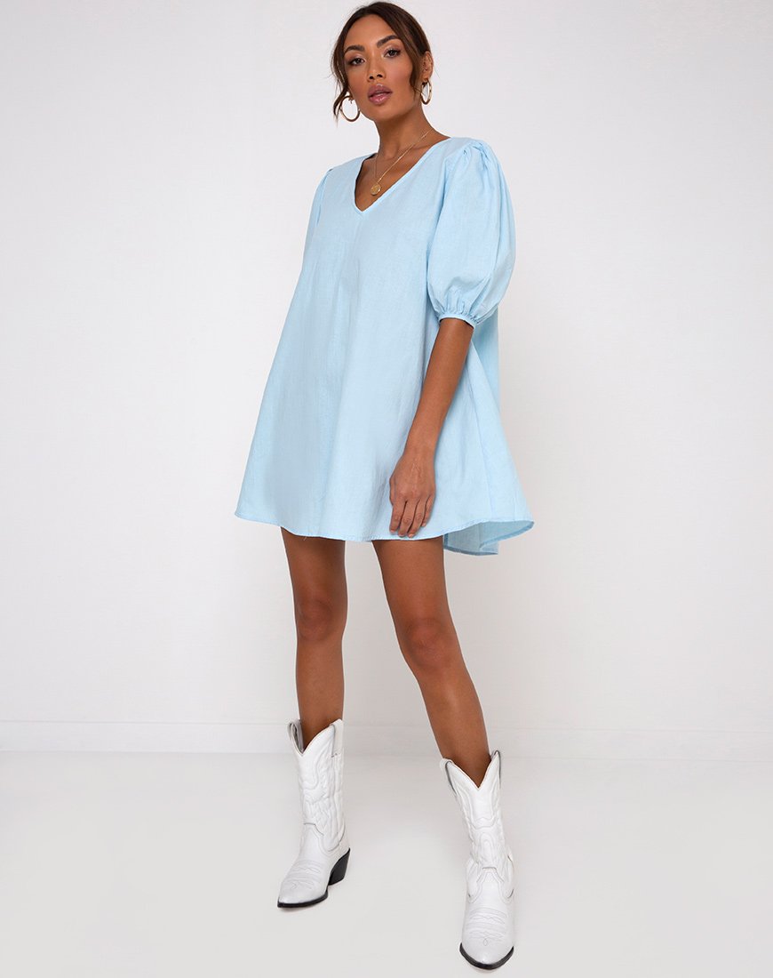 Immagine di Elna Babydoll Dress in Sky Blue