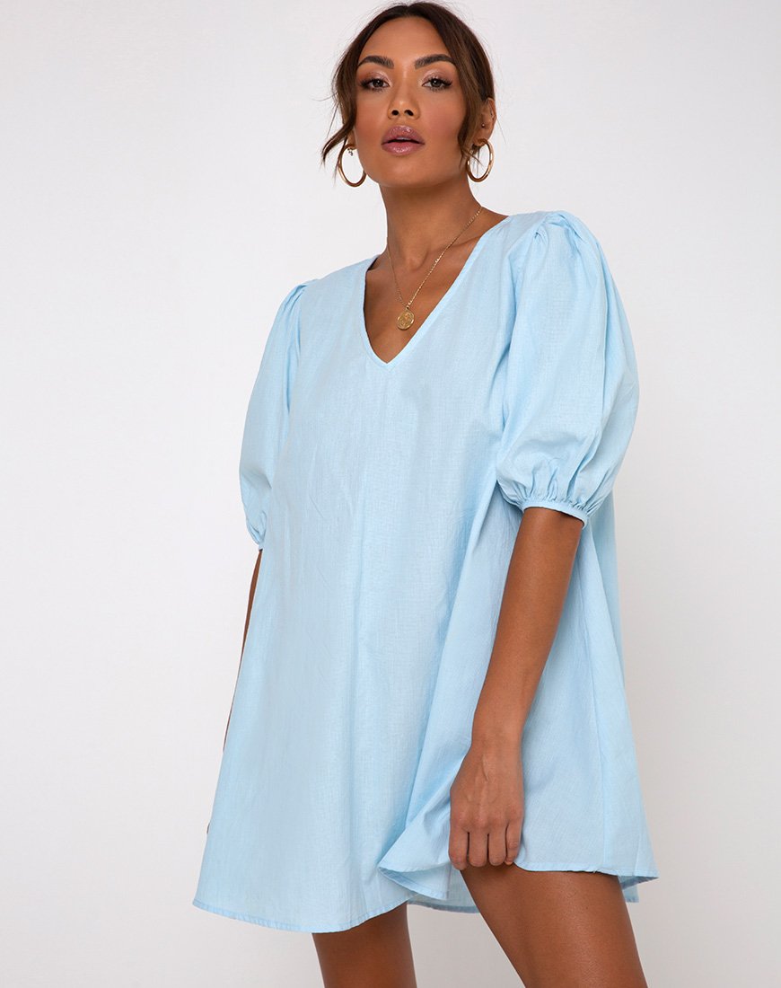 Immagine di Elna Babydoll Dress in Sky Blue