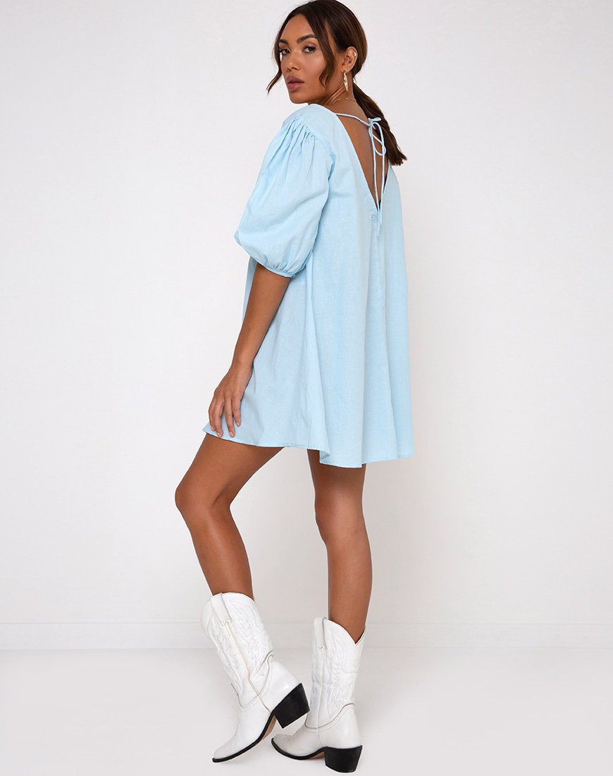 Immagine di Elna Babydoll Dress in Sky Blue