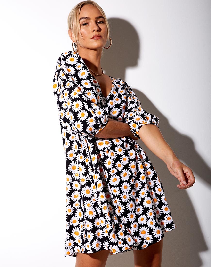 Immagine di Elna Babydoll Dress in Daisy Love Nero