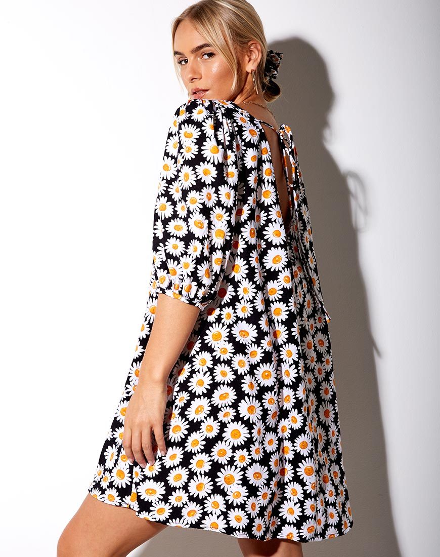 Elna Babydoll Dress in Daisy Love Nero