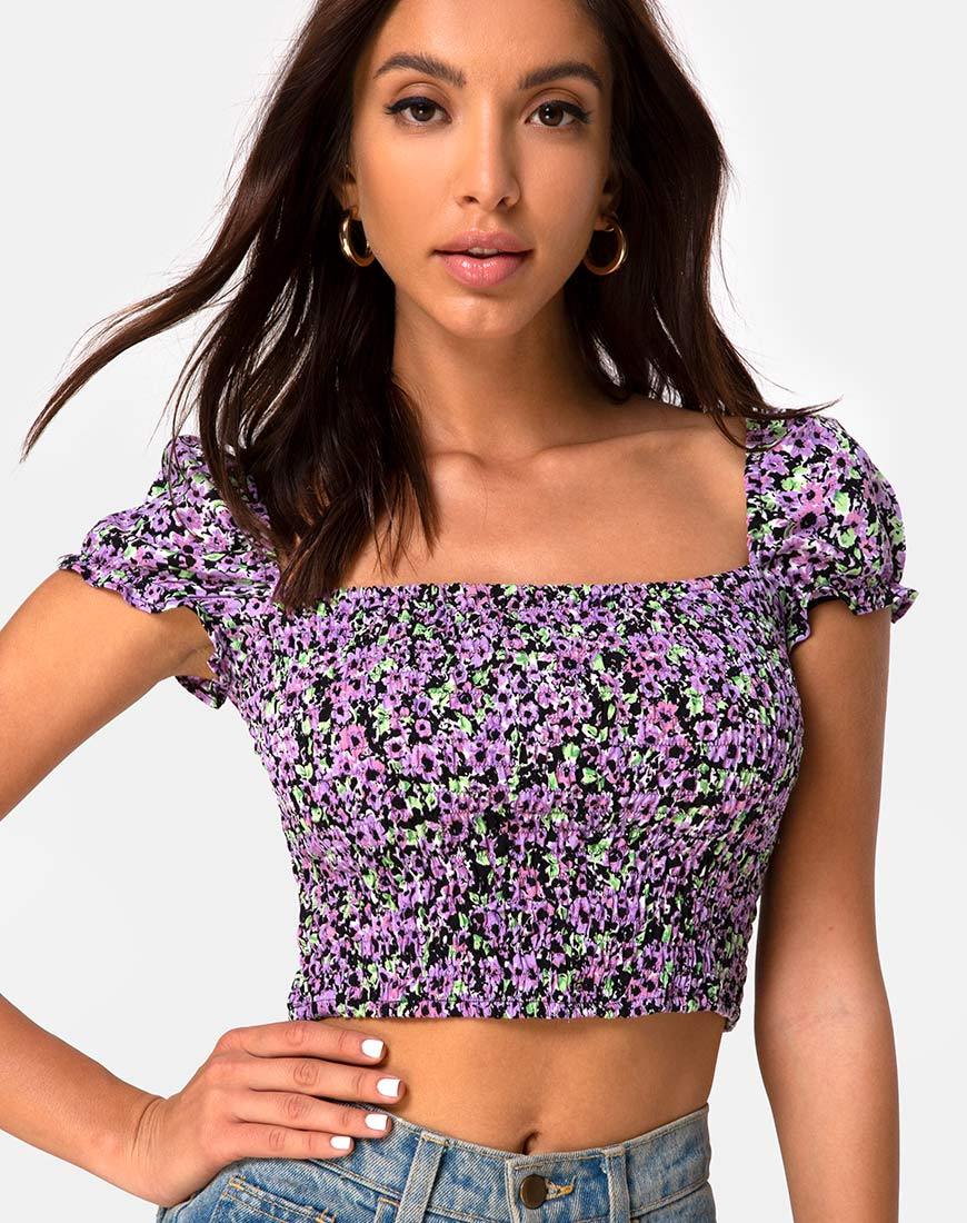 Immagine di Elso Crop Top in Lilla Blossom