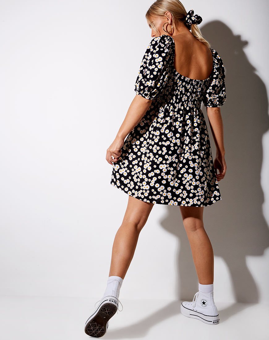 Immagine di Eltra Babydoll Dress in Mini Daisy Nero