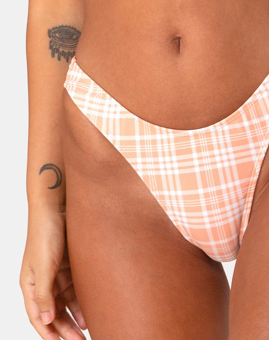 Immagine di Makida Bikini Bottom in Picnic Check Peach