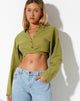 immagine di Elyse Crop Top in Lino Verde Rami