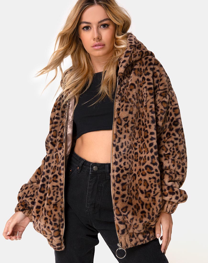 Giacca Emerson in marrone leopardato