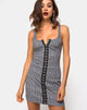 Immagine di Ena Bodycon Dress in gancio e occhio Charles Check