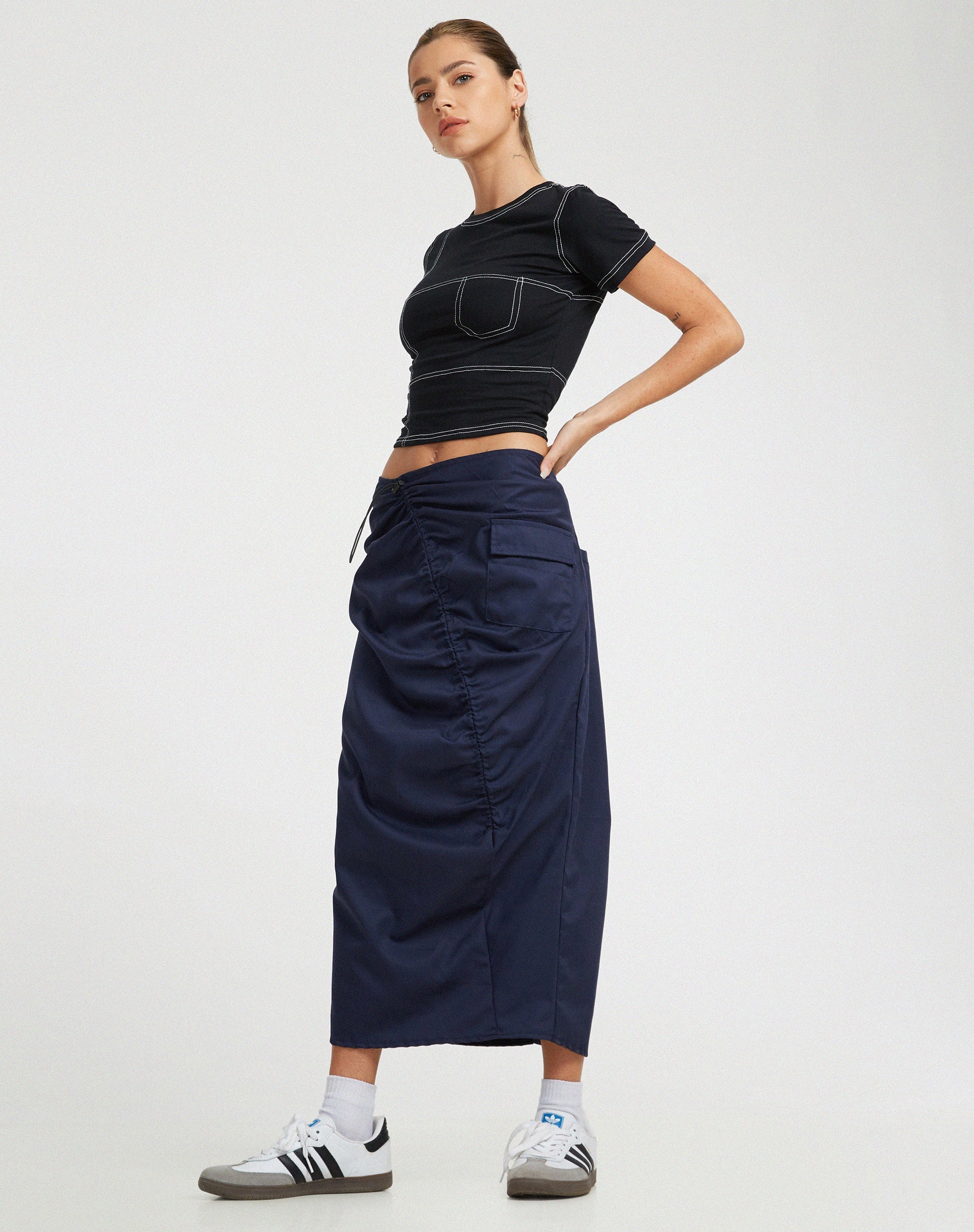 immagine di Enore Midi Skirt in Navy