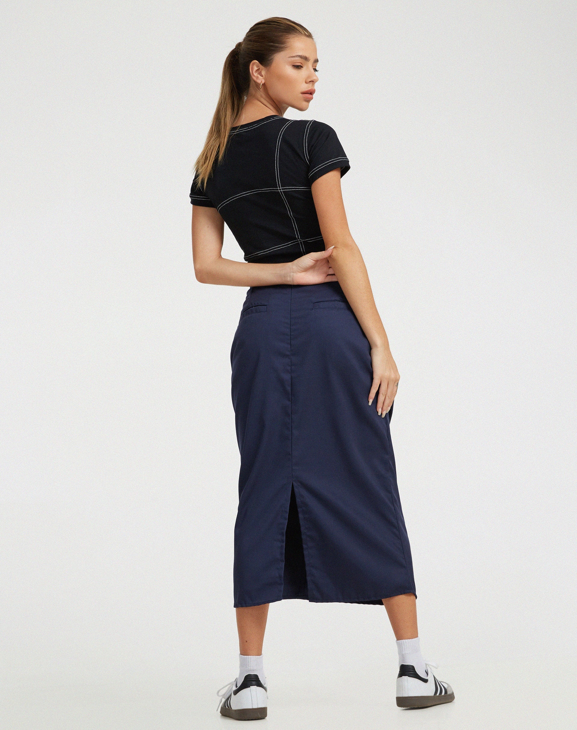 immagine di Enore Midi Skirt in Navy