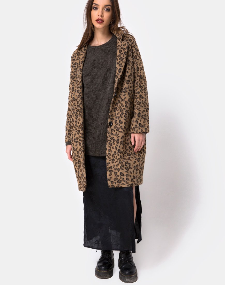 Immagine di Ernest Cappotto Boyfriend con stampa leopardo Grigio