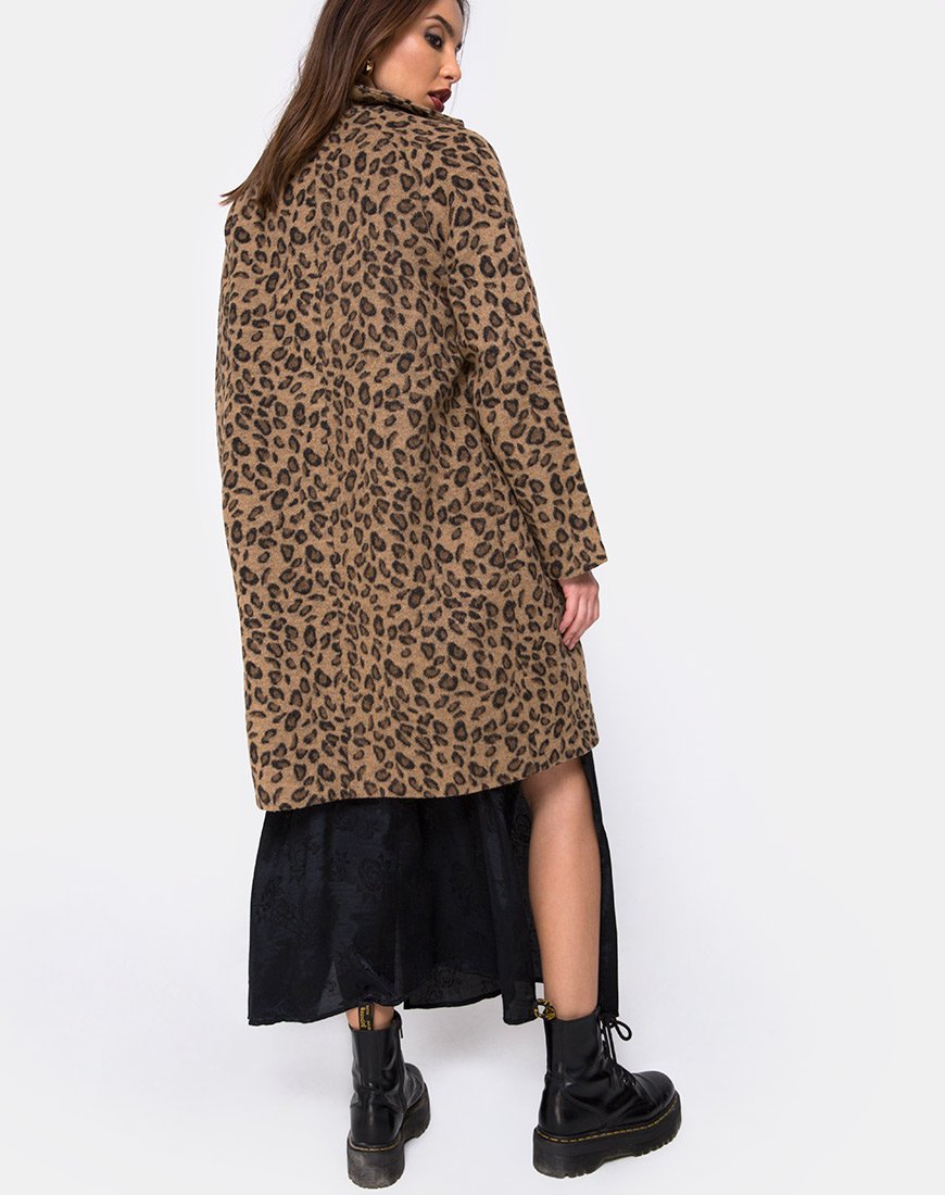 Immagine di Ernest Cappotto Boyfriend con stampa leopardo Grigio