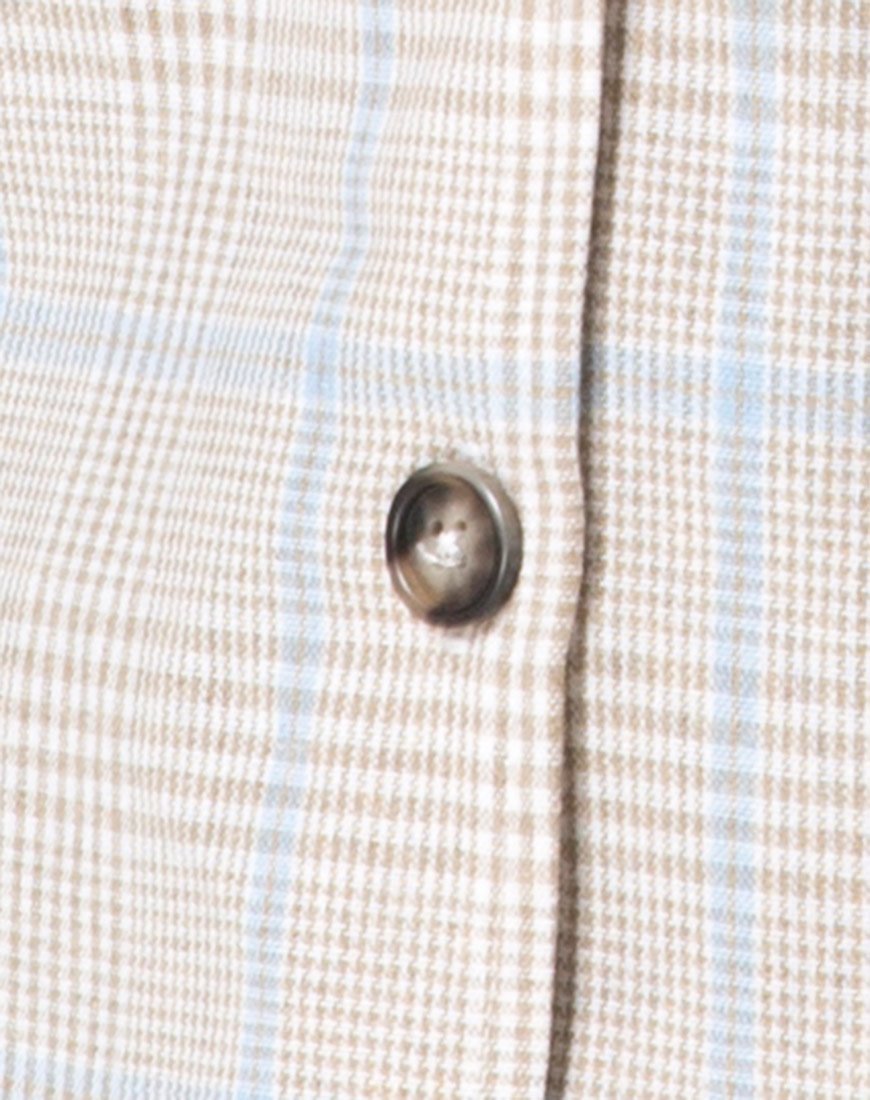 Immagine di Gonna a portafoglio in Plaid tonale Almond
