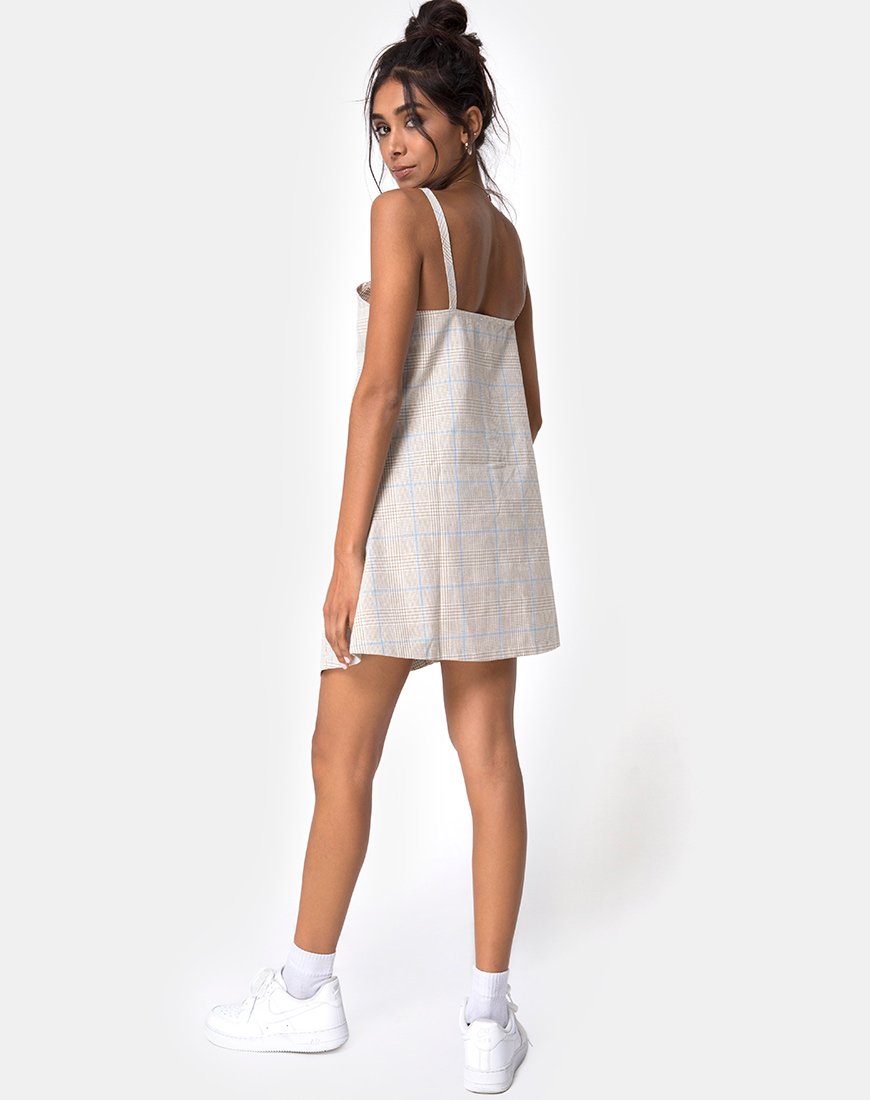 Immagine di Esana Slip Dress in Plaid Tonale Almond