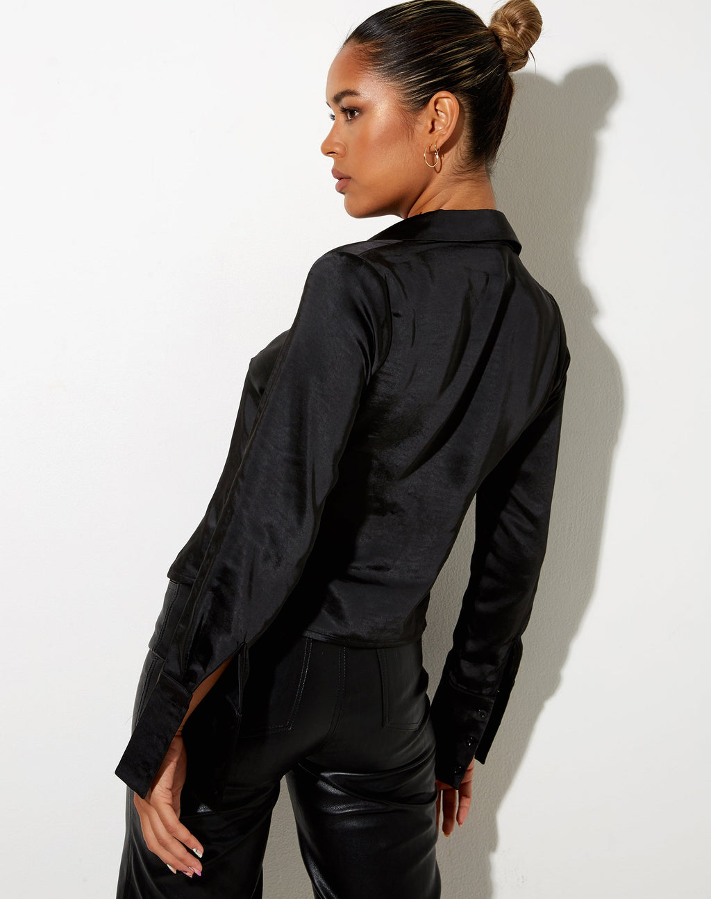 Camicia Estesa in raso nero