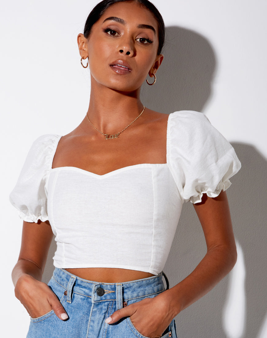 Immagine di Eunji Crop Top in bianco