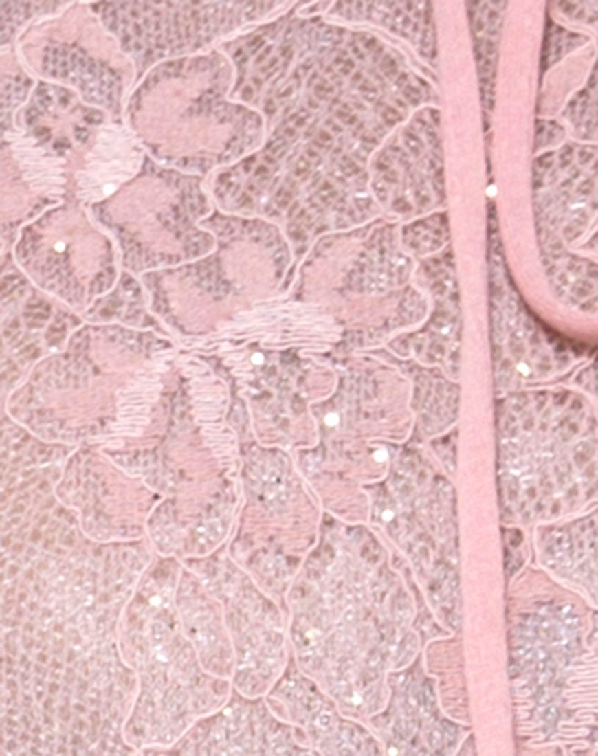 Immagine di Eva Crop Top in pizzo rosa