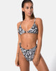 Immagine di Evako Bikini Top in Mini Zebra Nero Crema