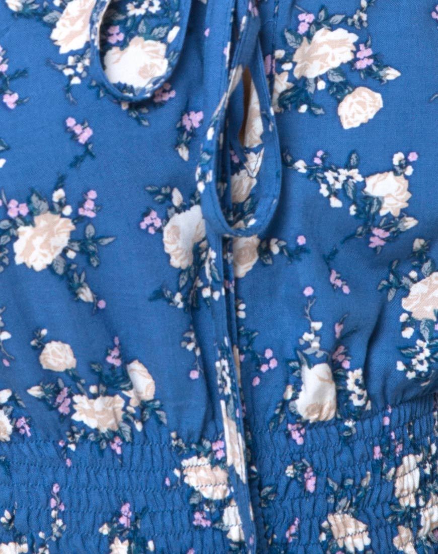Immagine di Evane Crop Top in Soheila Floral Blu