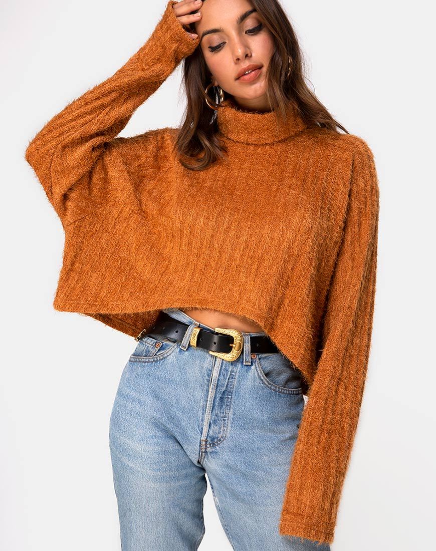 Felpa Evie in maglia ruggine