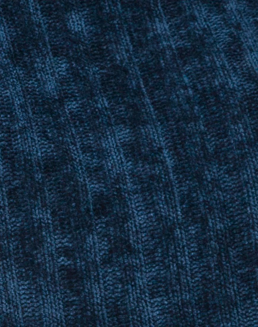 Immagine di Evie - Felpa cropped in ciniglia Blu