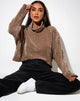 Immagine del maglione Evie in ciniglia marrone