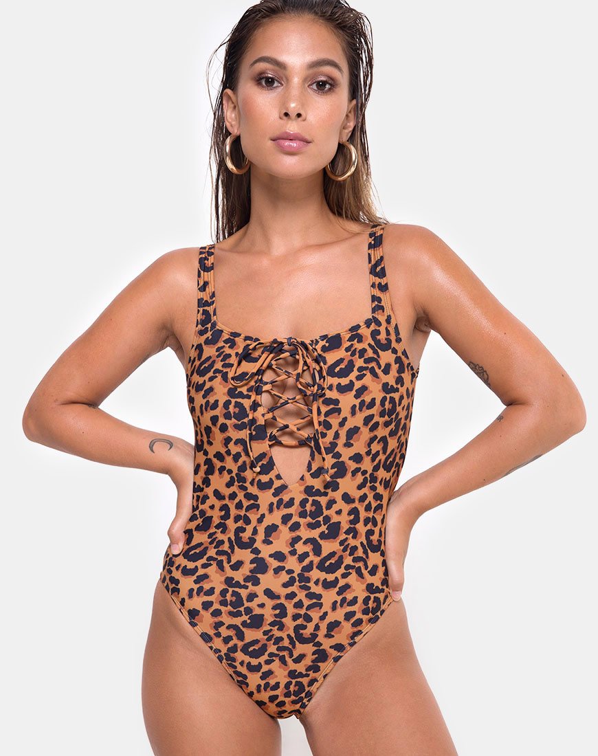 Immagine di Evita Swimsuit in Burn Out Leopard