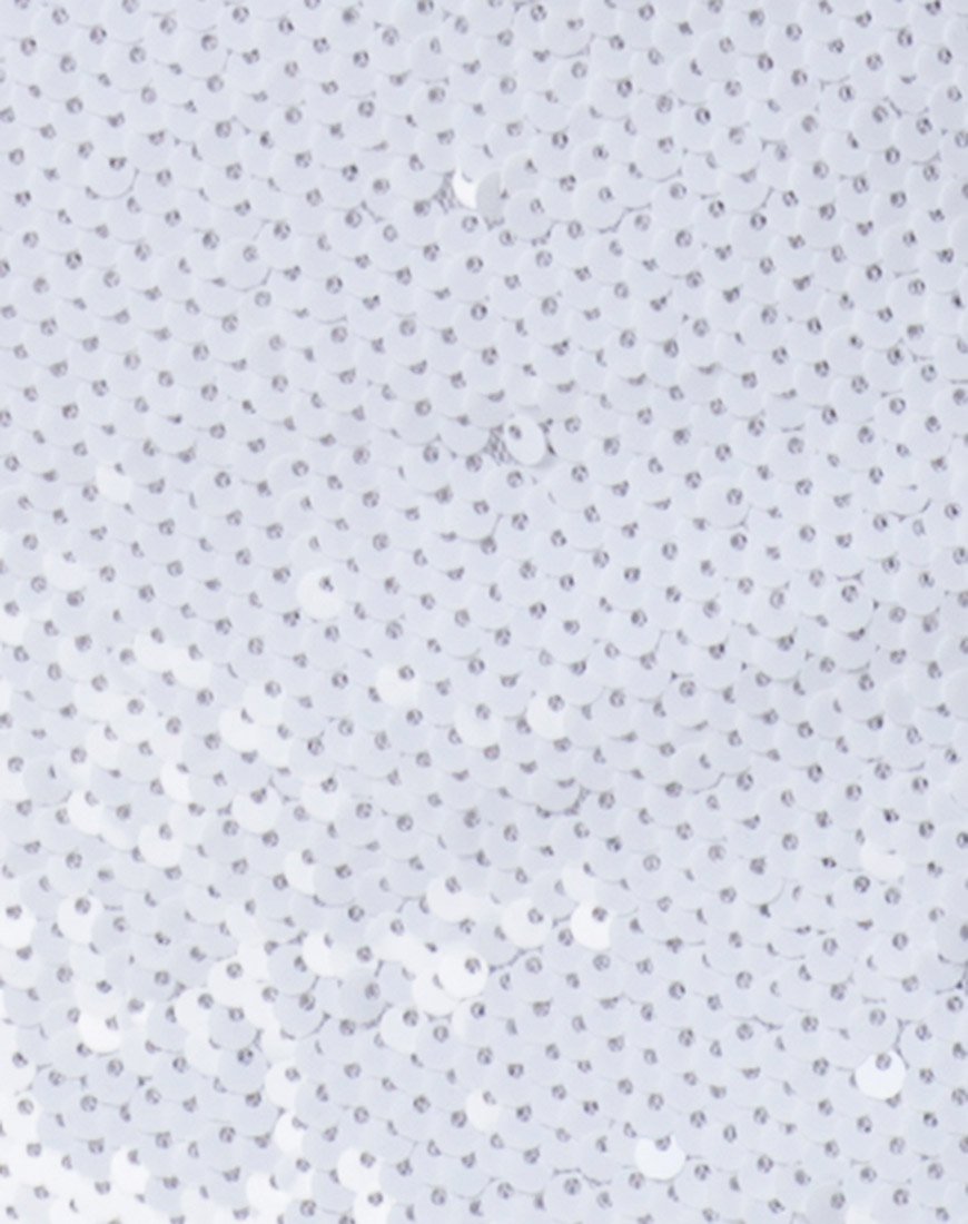 Immagine di Ewi Gonna in Fishcale Sequin Bianco Matte