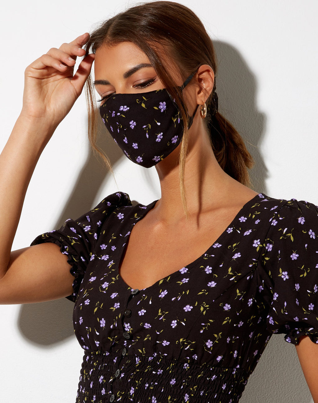 Maschera viso in Pretty Petal Coffee e Purple