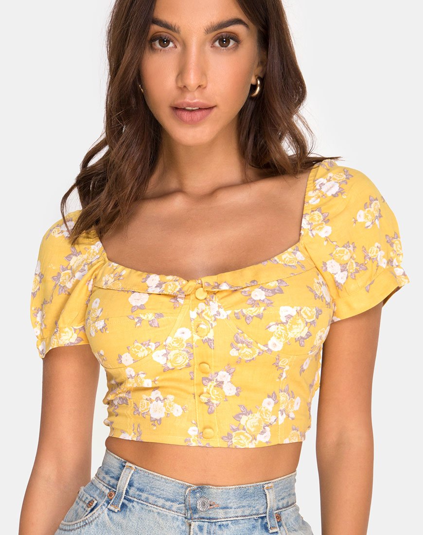 Immagine di Fahrani Top in Rose Bunch Yellow