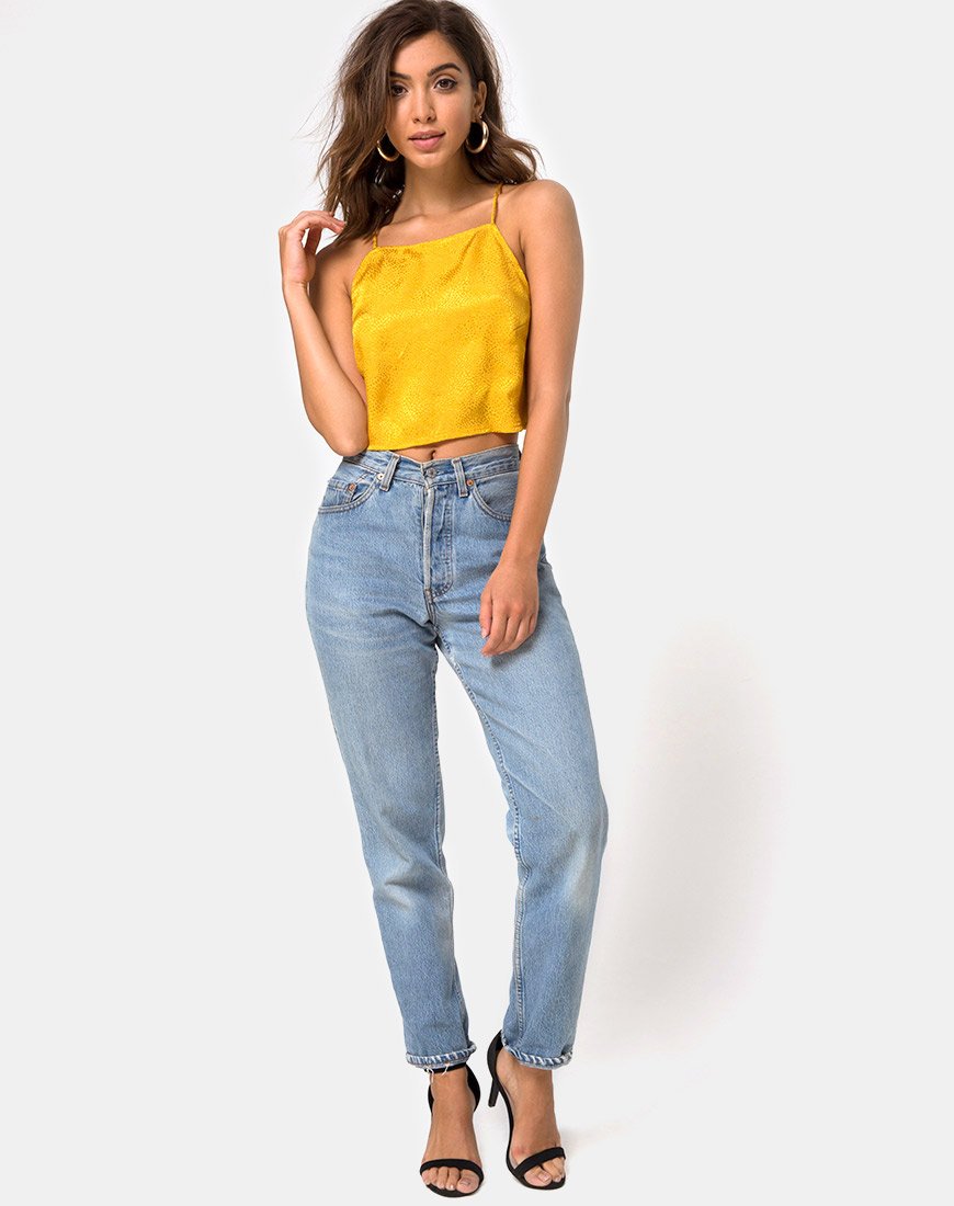 Immagine di Fair Cami Top in satin senape