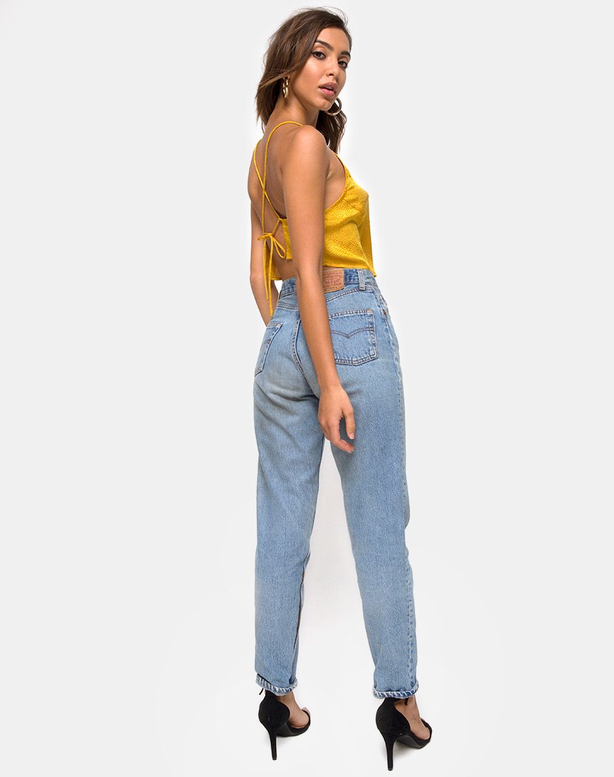 Immagine di Fair Cami Top in satin senape