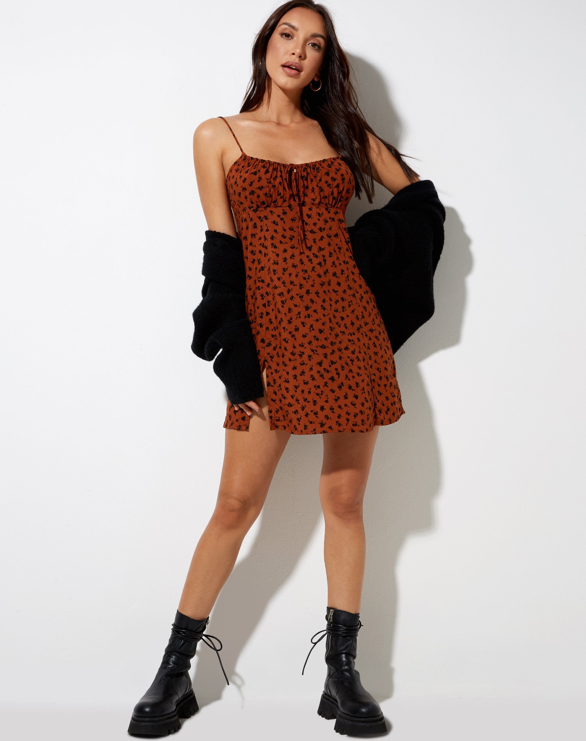 Immagine di Famala Mini Abito in Dainty Daisy Bombay Brown