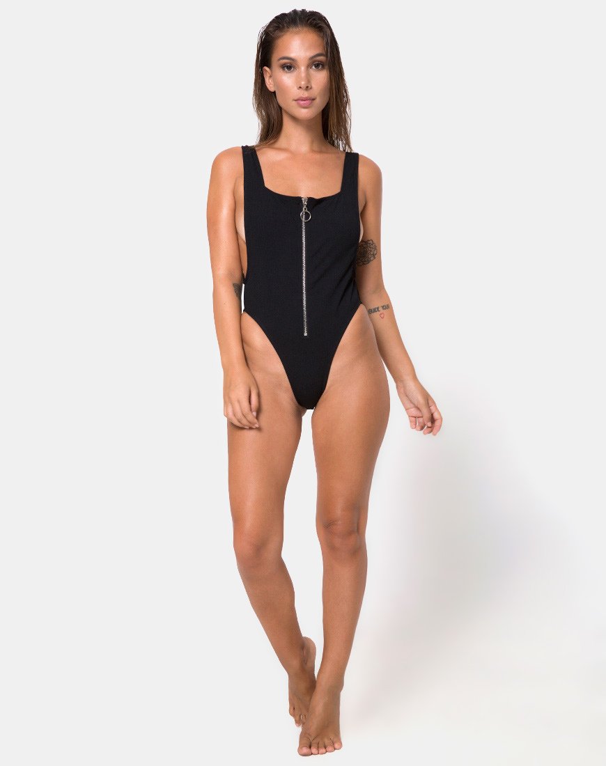 Immagine di Farica Costume da bagno in Mini Rib Onyx