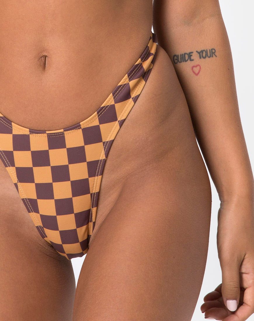 Immagine di Farida Bikini Bottom in Mocha Checker