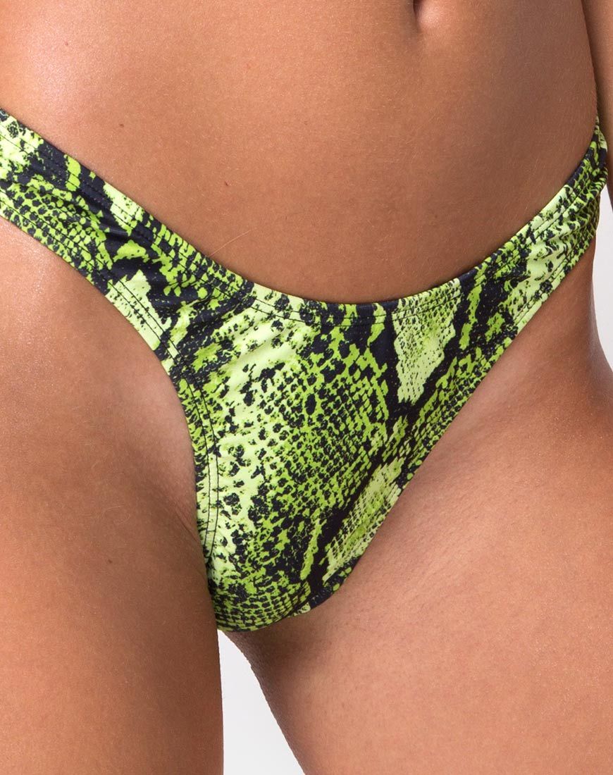 Immagine di Farida Bikini Bottom in Slime Lime Snake