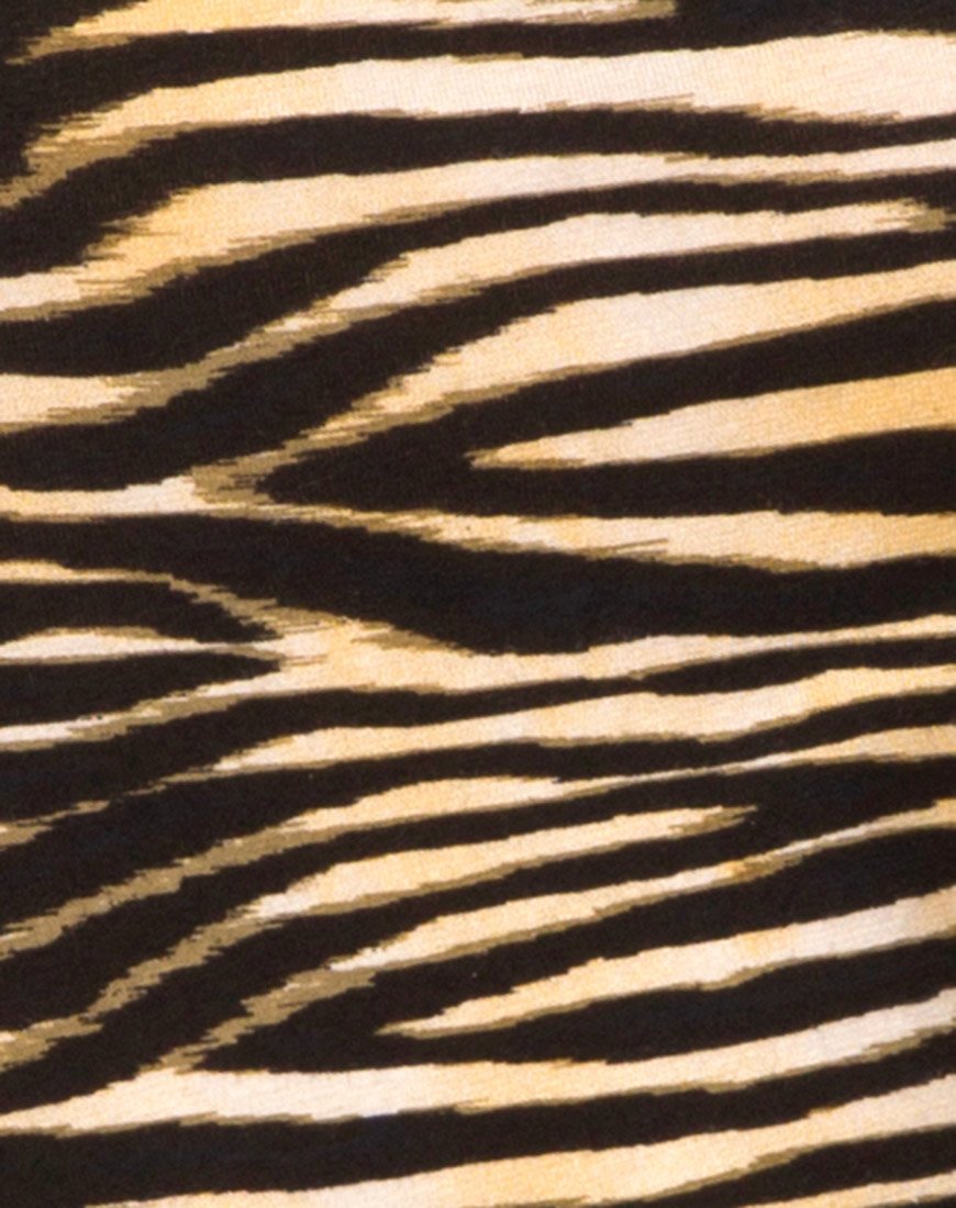 Immagine di Farlie Abito Bodycon in Zips Zebra Brown
