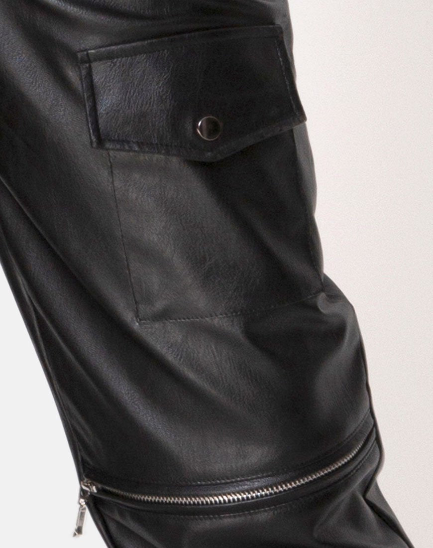 Immagine dei pantaloni Faroe PU in nero