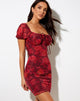 Immagine di Jamil Mini Dress in Rough Rose Burgundy