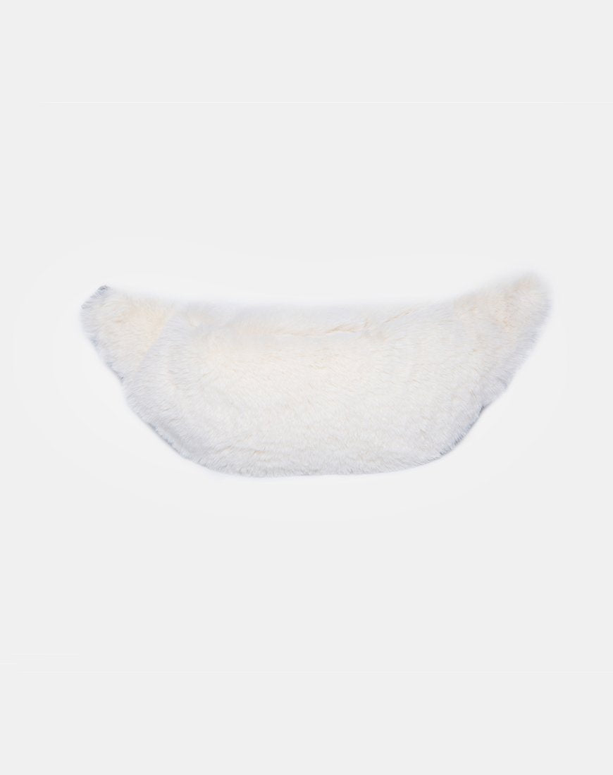 Immagine del marsupio in pelliccia bianco