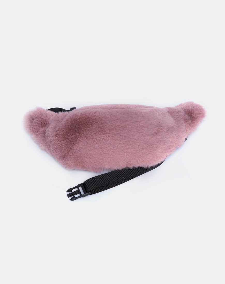 Immagine del marsupio in pelliccia rosa