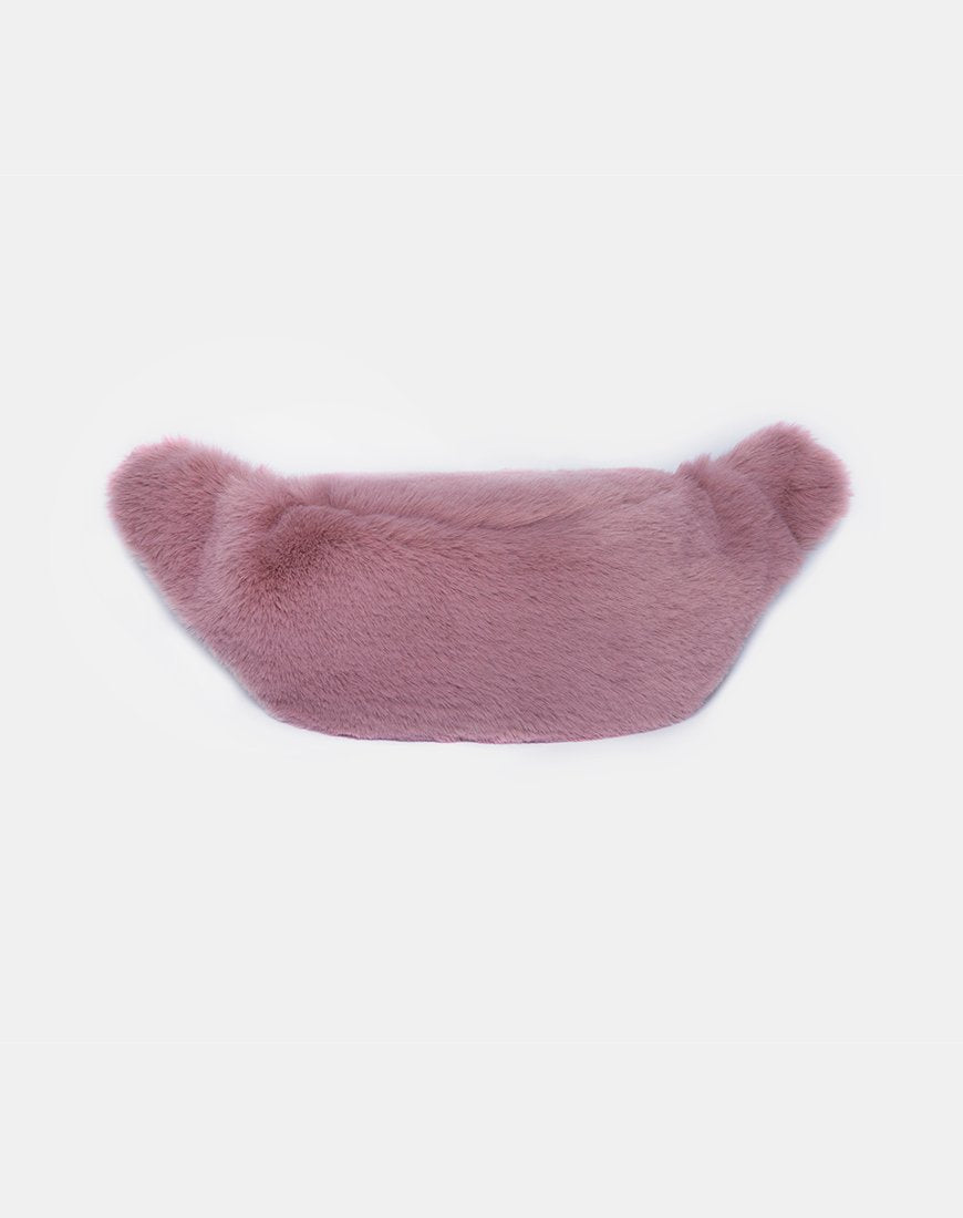 Immagine del marsupio in pelliccia rosa