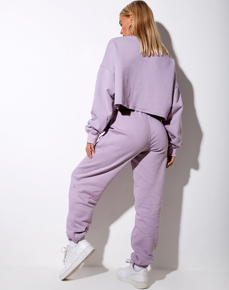 Immagine di Basta Jogger in Viola Angelo Embro Bianco
