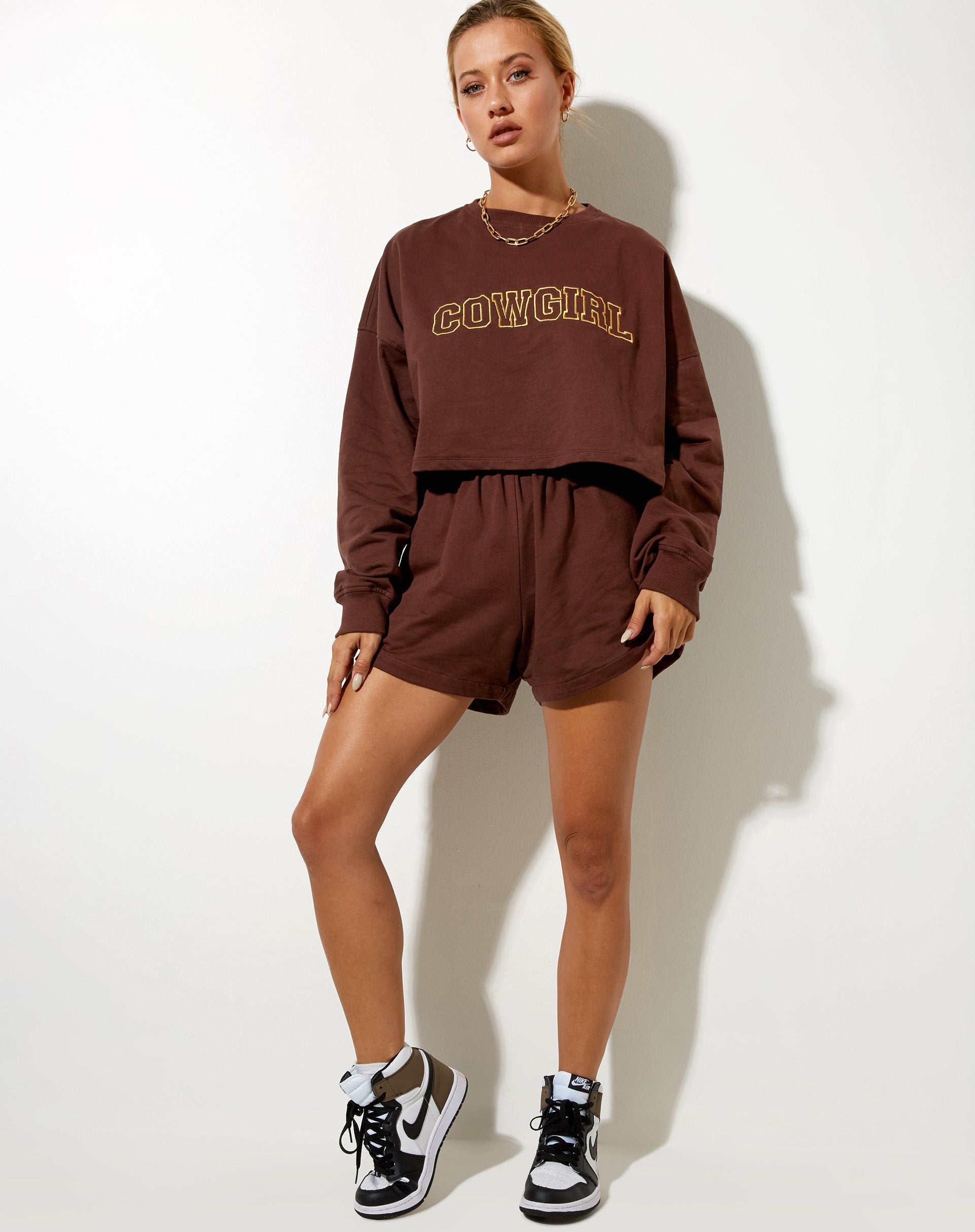Immagine di Fawly Crop Top in mogano profondo Cowgirl Embro