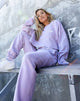 Immagine di Fawly Crop Top in Viola Angel Embro in Bianco