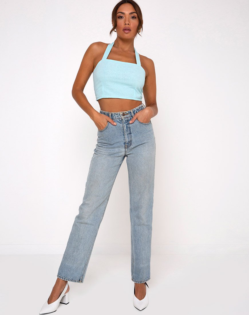 Immagine di Fedora Crop Top in Aqua