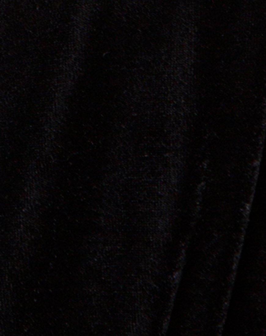 Immagine del corpetto Fern in velluto nero diamante