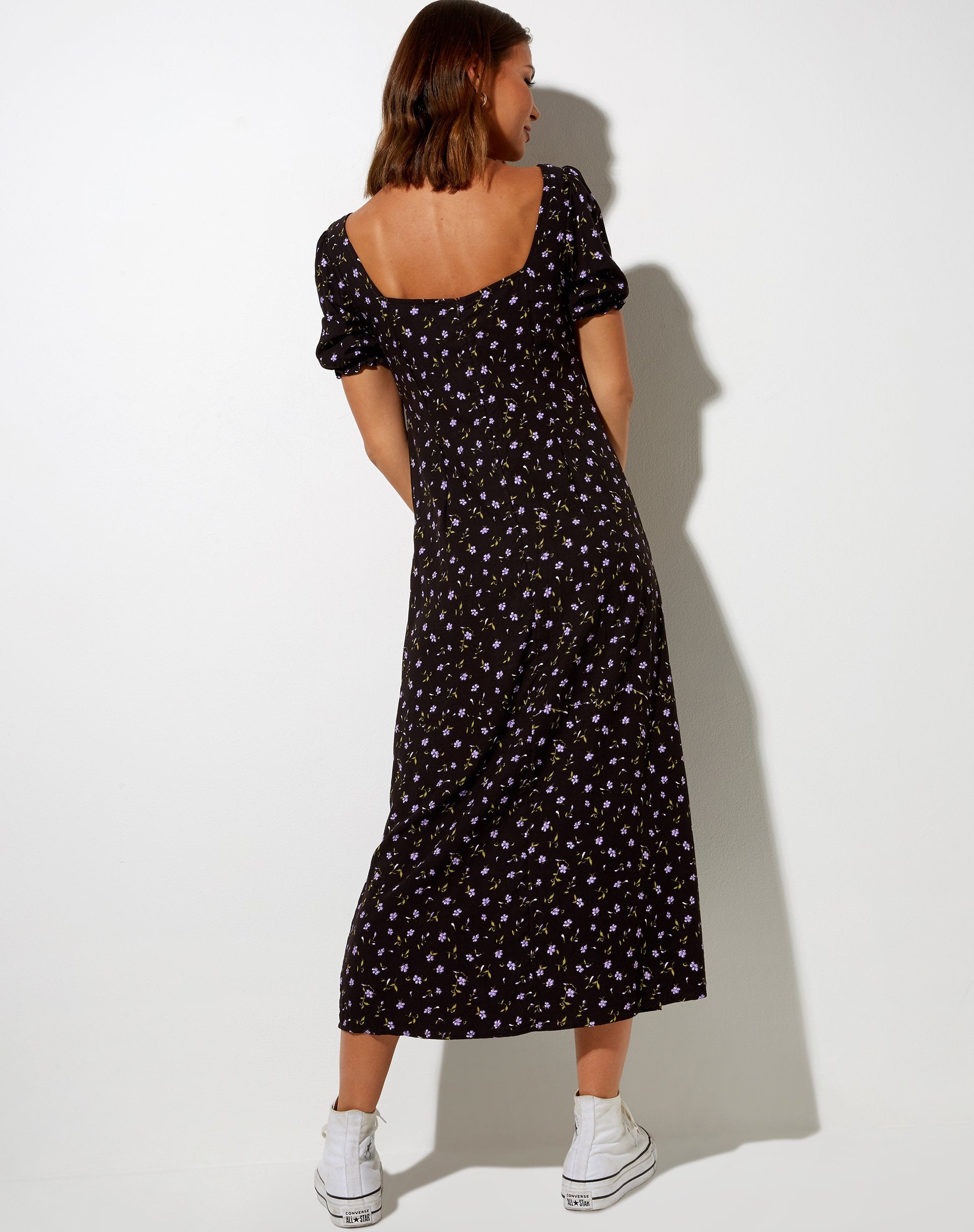 Immagine di Fernanda Midi Dress in Pretty Petal Coffee e Purple